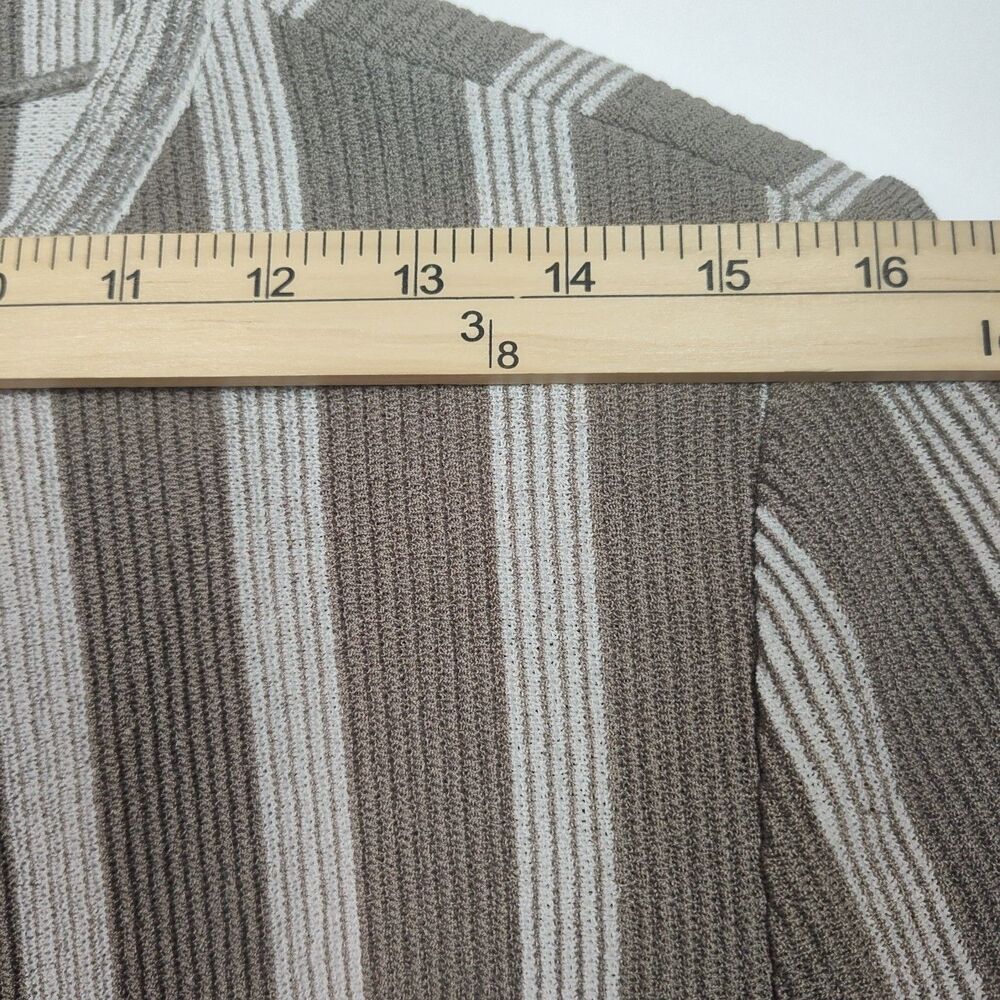 VTG Castleberry London New York Button-up Cardigan Blazer, M, brown stripes - Picture 4 of 9